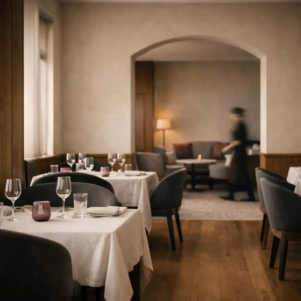 Interior of Sable and Pearl dining room with tables and seating